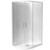 Cezanne Rounded Shower 1200 x 800mm 2-Sided Flat Wall Sliding Door Centre Waste White 1CZ2W28RFLRX