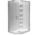 Cezanne Rounded Shower 1200 x 800mm 2-Sided Mld Wall Sliding Door Centre Waste Bright 1CZ2B28RMCRX