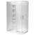Cezanne Rounded Shower 800 x 1200mm 2-Sided Moulded Wall Sliding Door Cntr Waste White 1CZ2W82RMCRX