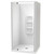 Sierra 1000mm Square Shower 3-Sided Moulded Wall Pivot Door Centre Waste White 1SI2W111MB1X