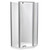 Sierra 900mm Angle Corner Shower 2-Sided Flat Wall Satin 1SI2S99CFL9X