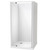 Sierra 1000mm Square Shower 3-Sided Flat Wall Pivot Door Corner Waste White 1SI2W111FL1C