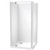 Sierra 1000mm Square Shower 2-Sided Flat Wall Pivot Door Corner Waste White 1SI2W11SFL1C