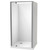 Sierra 900mm Square Shower 3-Sided Flat Wall Pivot Door Corner Waste Satin 1SI2S999FL9C