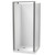 Sierra 900mm Square Shower 2-Sided Flat Wall Pivot Door Corner Waste Satin 1SI2S99SFL9C