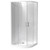 Cezanne Rounded Shower 900 x 900mm 2-Sided Flat Wall Sliding Door Corner Waste White 1CZ2W99RFLRC