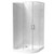 Cezanne Rounded Shower For Tile 1000 x 1000mm 2-Sided Sliding Door Corner Waste White 1CZ2W11RTLRC
