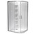 Cezanne Rounded Shower 1000 x 1000mm 2-Sided Moulded Wall Sliding Door Cnr Waste Bright 1CZ2B11RMCRC