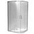 Cezanne Rounded Shower For Tile 1000 x 1000mm 2-Sided Sliding Door Corner Waste Bright 1CZ2B11RTLRC