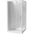 Cezanne Square Shower 1000mm 2-Sided Flat Wall Sliding Door White 1CZ2W11SFL1C