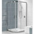 Cezanne Square Shower 1000mm 2-Sided Flat Wall Sliding Door Corner Waste Bright 1CZ2B11SFL1C