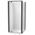 Sierra 900mm Square Shower 2-Sided Flat Wall Pivot Door Centre Waste Black 1SI2K99SFL9X