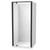 Sierra 900mm Square Shower 3-Sided Flat Wall Pivot Door Corner Waste Black 1SI2K999FL9C