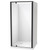Sierra 1000mm Square Shower 3-Sided Flat Wall Pivot Door Corner Waste Black 1SI2K111FL1C