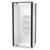 Sierra 900 x 760mm Rectangle Shower 2-Sided Moulded Wall 900mm Pivot Door Black 1SI2K97SMY9X