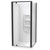Sierra 900mm Square Shower 2-Sided Moulded Wall Pivot Door Centre Waste Black 1SI2K99SMS9X