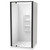 Sierra 1000mm Square Shower 3-Sided Moulded Wall Pivot Door Centre Waste Black 1SI2K111MB1X