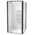 Sierra 1000mm Square Shower 2-Sided Moulded Wall Pivot Door Centre Waste Black 1SI2K11SMS1X