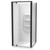 Sierra 900mm Square Shower 2-Sided Moulded Wall Pivot Door Corner Waste Black 1SI2K99SMS9C
