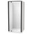 Sierra 900mm Square Shower For Tiled Walls 3-Sided Centre Waste Black 1SI2K999TL9X
