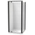 Sierra 900mm Square Shower For Tiled Walls 2-Sided Centre Waste Black 1SI2K99STL9X