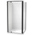 Sierra 900mm Square Shower For Tiled Walls 2-Sided Corner Waste Black 1SI2K99STL9C
