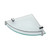 Universal Shelf 350 x 250 x 22mm Round Brackets Glass Corner UGSCR