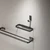 Podium Towel Stirrup 250 x 30mm Gunmetal POTRSGM