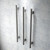 Heiko Vertical Pole Towel Warmer 1000 x 45mm Vertical Brushed Stainless Steel WHSPLV1000B