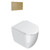 Sfera Floor Mount Toilet Package White/Thick Seat Brushed Brass VPS54RST.BB