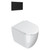 Sfera Floor Mount Toilet Package White/Thick Seat Matt Black Panel VPS54RST.BL