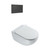 Sfera Wall Hung Toilet Package Matt White/Gunmetal Panel VSF54RSL.BM.GM