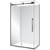 Edge Frameless Left Hand Shower Enclosure Sliding Door 1200 x 900mm x 2m High Black
