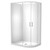 Luna Shower Enclosure 800 x 1200mm Round Flat Wall White 1LU2W82RFLRX