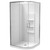 Luna Shower Enclosure 1000 x 1000mm Round Moulded Wall Bright 1LU2B11RMSRX