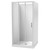 Luna Shower Enclosure 1000mm Square 3-Sided Flat Wall White 1LU2W111FL1X
