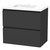 Luna Vanity 750mm 2-Drawer Ultra Touch Matt Black 5LUN075DW10