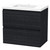 Luna Wall Hung Vanity 750mm 2-Drawer Charred Oak 5LUN075DW93