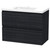Luna Wall Hung Vanity 900mm 2-Drawer Charred Oak 5LUN090DW93