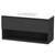 Luna Vanity 1200mm 1-Drawer Open Ultra Touch Matt Black 5LUN120DO10