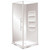 symphony Aquero Square Shower Set Moulded Wall Pivot Door 900 x 900mm White S900AQSWHMW