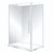 Aquero Corner Shower Left Hand Flat Wall Pivot Door 1200 x 900mm White S12X9AQSWHFWLH