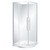 Symphony Curvato Shower Set Round Flat Wall 820 x 820mm White CR820WHFW