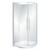 Curvato Shower Set Round Flat Wall 900 x 900mm White CR900WHFW