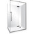 Edge Frameless Shower Enclosure Right Hand Flat Wall Pivot Door 1200 x 900mm x 2m High Black