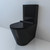 V.2 Back To Wall Toilet Suite Gloss Black TORNADO V.2-GB