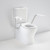 Opal Cleanflush Easy Height Wall Faced Close Coupled Suite Black Single Flap Seat & Right Nurse Call Armrest 985400ARWNCR