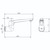 Sol Swivel Bath Spout Medium Brushed Nickel ADS-SBSBN-M