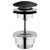 Universal Basin Clicker Waste Ceramic Matt Black