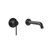 Mor Wall Mounted Basin / Bath Mixer Black
